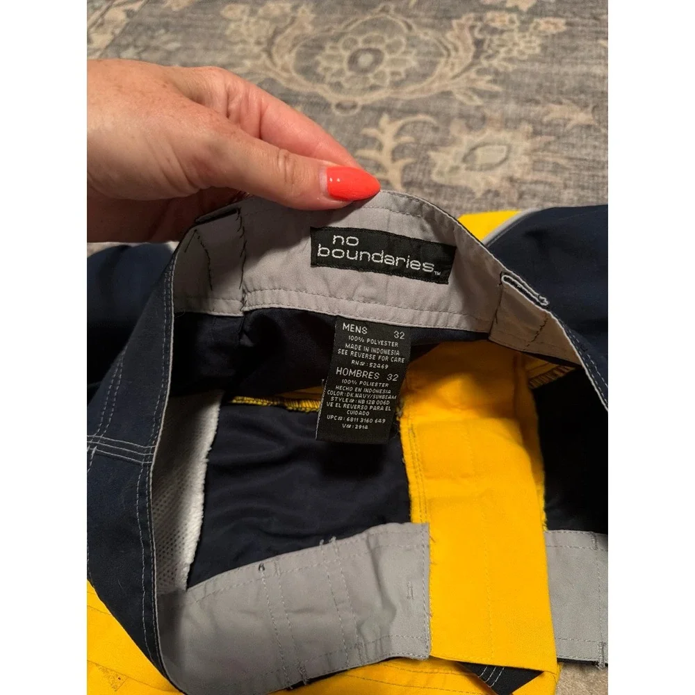 Y2K No Boundaries Men's Swim Trunks Shorts Yellow Flame
